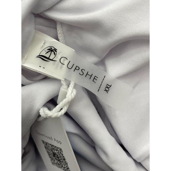 CUPSHE Rust & White Striped One-Piece Wrap Swimsuit Size XXL NWT - Picture 9 of 11